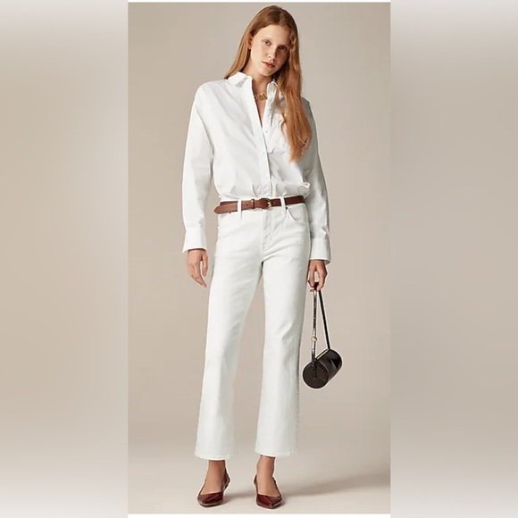 NEW J. Crew Women's White Petite Mid Rise Kickout In 2003 Super Stretch Sz 27P - Picture 2 of 12